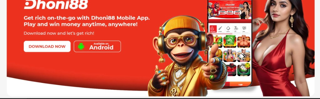 Download the Dhoni88 mobile app for Android to play casino games and bet on sports in Bangladesh