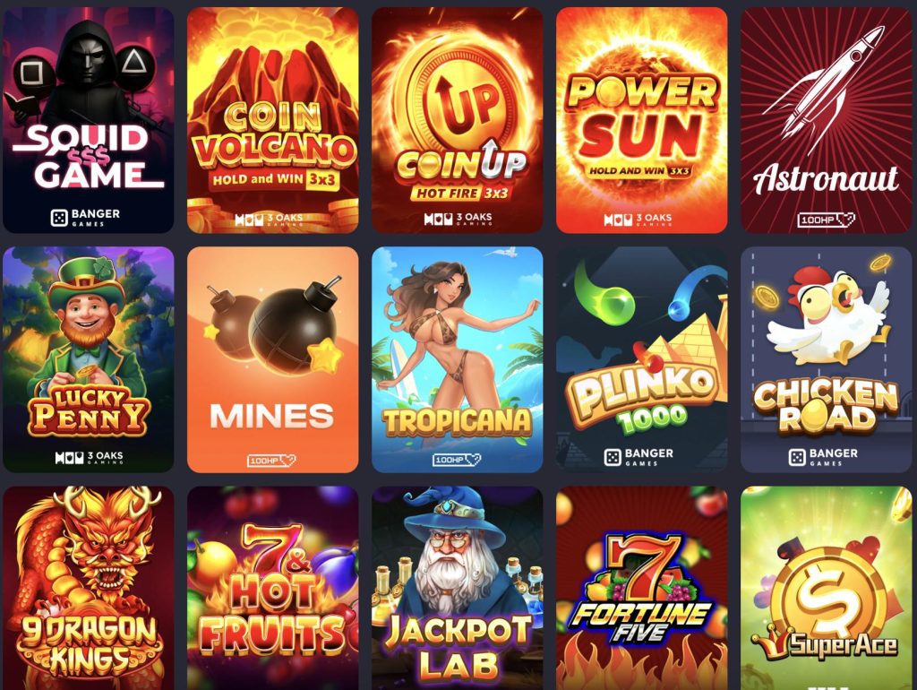 Banger Casino game library