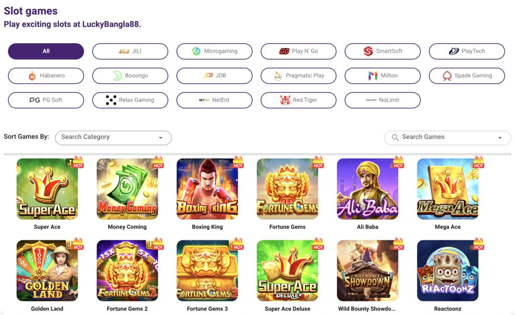 Luckybangla88 games lobby