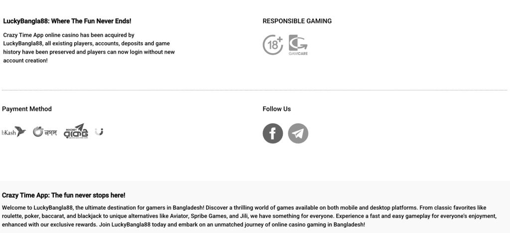 No license information at the bottom of the site