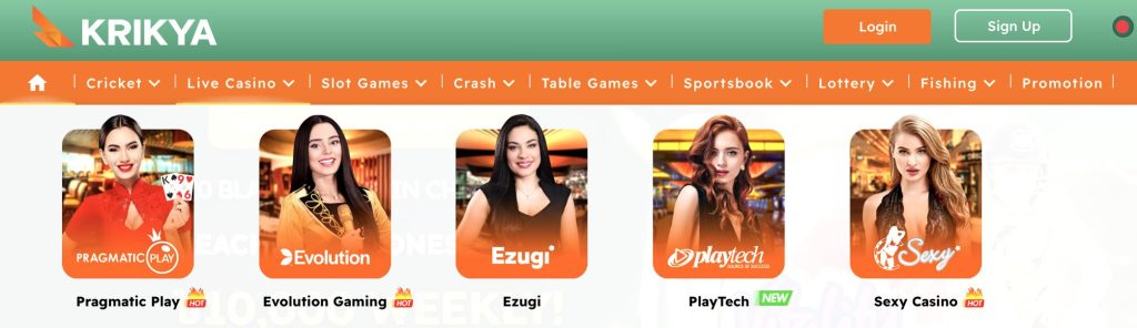 Live Casino Krikya