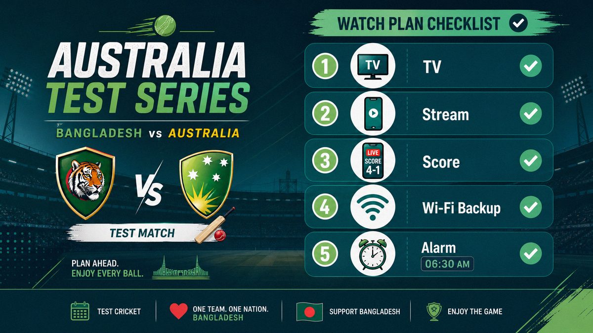 Bangladesh fans watch checklist for TV OTT score apps login and spoiler mute before Darwin Test day one